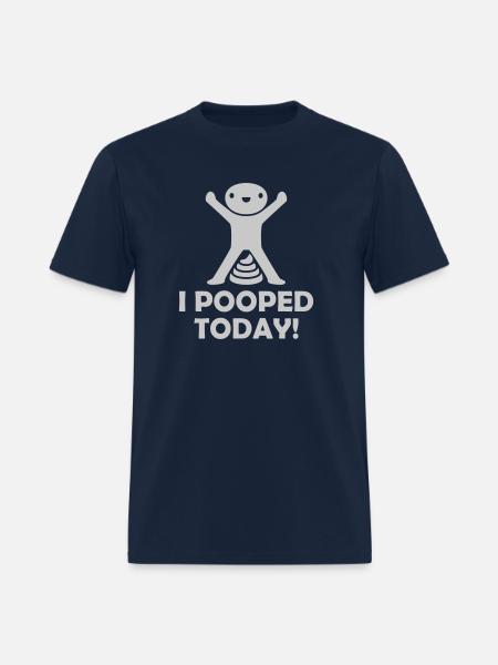 I pooped today quote - Men's T-Shirt - navy