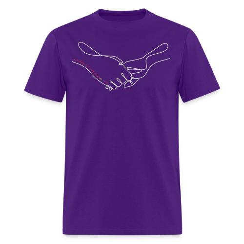 Reaching Out With Love (white outlines) - Men's T-Shirt