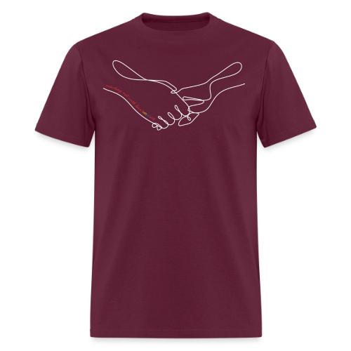 Reaching Out With Love (white outlines) - Men's T-Shirt