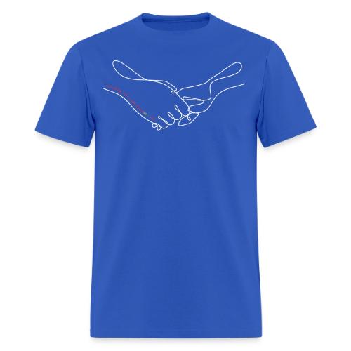 Reaching Out With Love (white outlines) - Men's T-Shirt