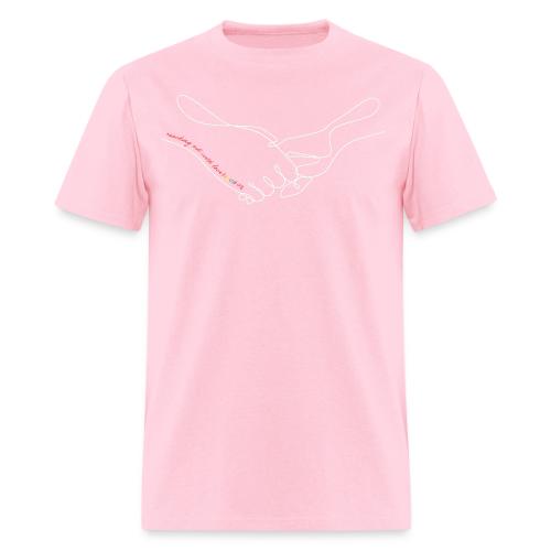 Reaching Out With Love (white outlines) - Men's T-Shirt
