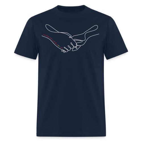Reaching Out With Love (white outlines) - Men's T-Shirt