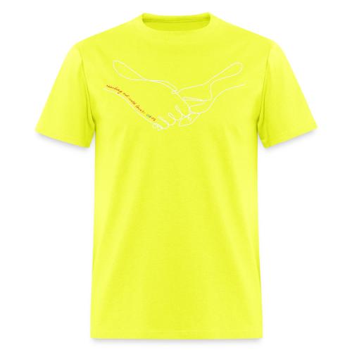 Reaching Out With Love (white outlines) - Men's T-Shirt