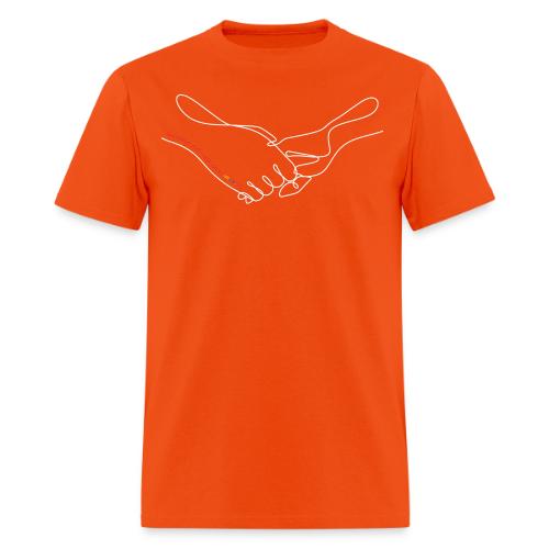 Reaching Out With Love (white outlines) - Men's T-Shirt