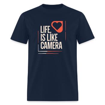 life is like a camera - Men's T-Shirt - navy - Front - Jose (178cm)