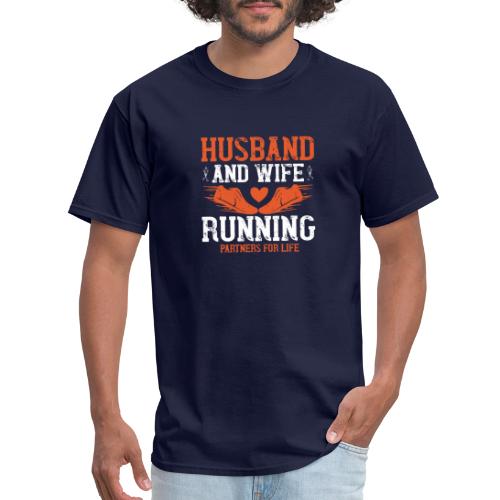 Husband and wife running partners for life - Men's T-Shirt