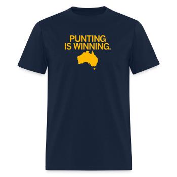 Punting Is Winning BOTH SIDE - Men's T-Shirt - navy - Front - Jose (178cm)