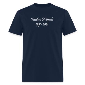 Freedom of Speech 1791-2021 - Men's T-Shirt - navy - Front - Jose (178cm)