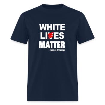 White Lies Matter - Men's T-Shirt - navy - Front - Jose (178cm)