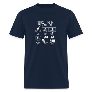 Eat Bagel Things I Do in My Spare Time - Men's T-Shirt - navy - Front - Jose (178cm)