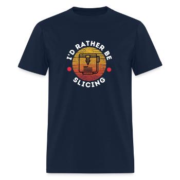 I'd Rather Be Slicing - Men's T-Shirt - navy - Front - Jose (178cm)