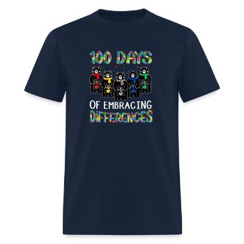 100 Days Of Embracing Differences Puzzle Piece Bea - Men's T-Shirt - navy - Front - Jose (178cm)