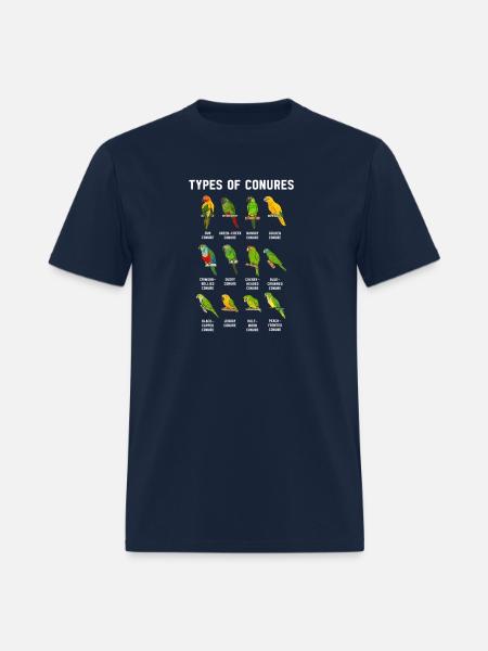 Sun Conure Types Of Conures Parrot Bird Green Che - Men's T-Shirt - navy