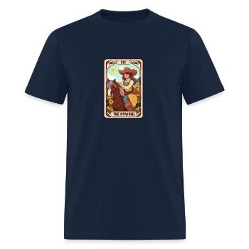 Cowgirl T Shirt Cowgirl Graphic Tshirt - Men's T-Shirt - navy - Front - Jose (178cm)