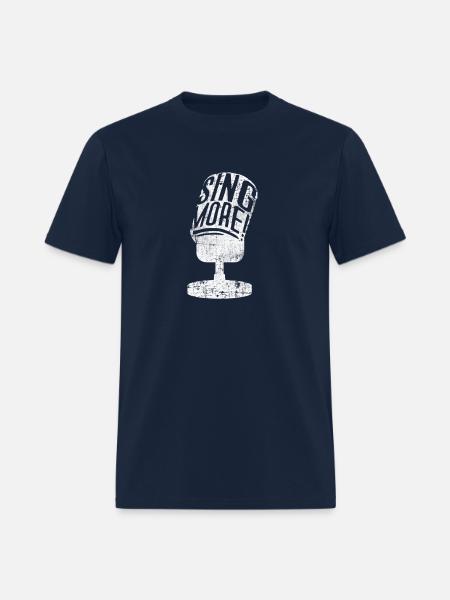 Singer Singing Microphone - Men's T-Shirt - navy