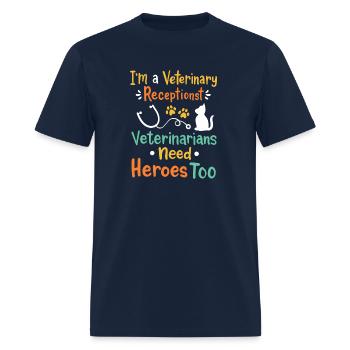 Vet Receptionist - Men's T-Shirt - navy - Front - Jose (178cm)