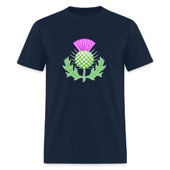 Scottish Thistle Flower Celtic Symbol Scotland - Men's T-Shirt - navy - Front - Jose (178cm)