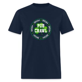 Official Irish Pub Crawl Team Member With Green - Men's T-Shirt - navy - Front - Jose (178cm)