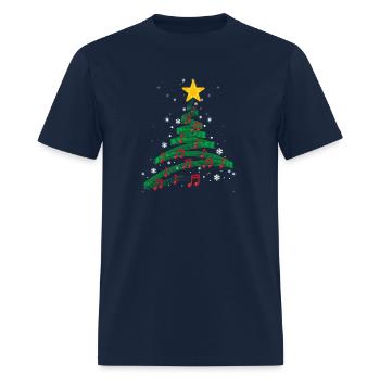 Tree Music Notes Musical Carols Songs - Men's T-Shirt - navy - Front - Jose (178cm)