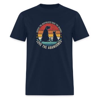 Rescue The Mistreated Save The Injured Love Dog - Men's T-Shirt - navy - Front - Jose (178cm)