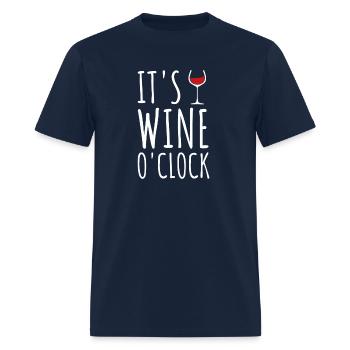 It'S Wine O'Clock Wineglass Red Wine White Wine - Men's T-Shirt - navy - Front - Jose (178cm)