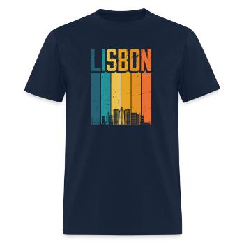 Lisbon Portugal Sunset yline Lisbon - Men's T-Shirt - navy - Front - Jose (178cm)