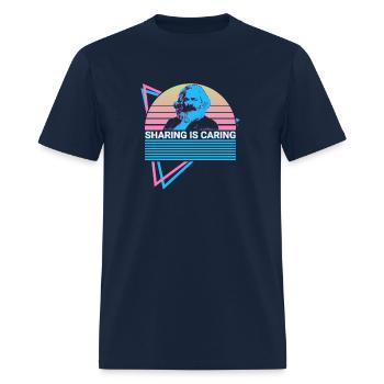 Karl Marx Communism Communist Socialism Sharing Is - Men's T-Shirt - navy - Front - Jose (178cm)