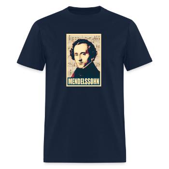Felix Mendelsohn Classical Music Composer - Men's T-Shirt - navy - Front - Jose (178cm)