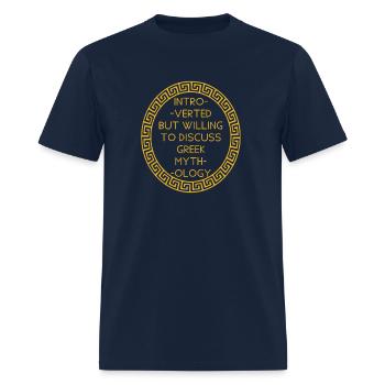 Introverted But Willing To Discuss Greek - Men's T-Shirt - navy - Front - Jose (178cm)