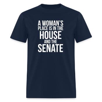 A Woman'S Place Is In The House And The Senate - Men's T-Shirt - navy - Front - Jose (178cm)