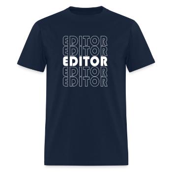 Editor Fun Book Or Movie Editor - Men's T-Shirt - navy - Front - Jose (178cm)