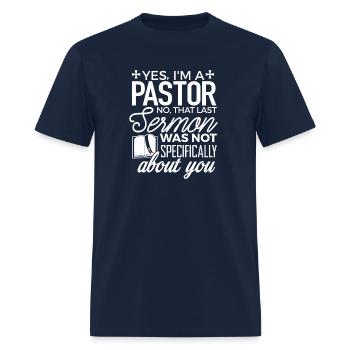 Pastor Yes I'm A Pastor Preacher Swea - Men's T-Shirt - navy - Front - Jose (178cm)