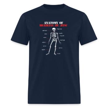 Mma Grappling Anatomy Of Bjj Brazilian Jiu Jitsu - Men's T-Shirt - navy - Front - Jose (178cm)