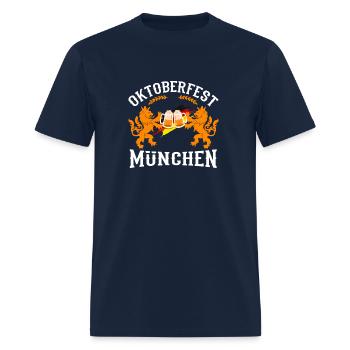 Oktoberfest München Gery Ger Flag Beer Drinking - Men's T-Shirt - navy - Front - Jose (178cm)