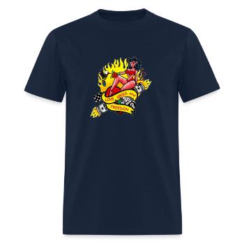 Heart, Hummingbird and Pinup - Men's T-Shirt - navy - Front - Jose (178cm)