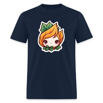Chibi anime leaf - Men's T-Shirt - navy - Front - Jose (178cm)