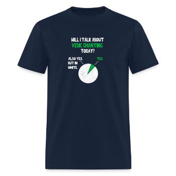 Vedic chanting singing Will I talk about Funny Quo - Men's T-Shirt - navy - Front - Jose (178cm)