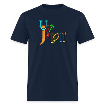 JUST DO IT - Men's T-Shirt - navy - Front - Jose (178cm)