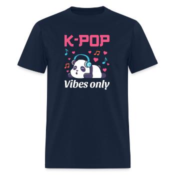 kpop vibes only, k pop music, korean pop music - Men's T-Shirt - navy - Front - Jose (178cm)