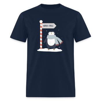 Cute penguin at the north pole - Men's T-Shirt - navy - Front - Jose (178cm)