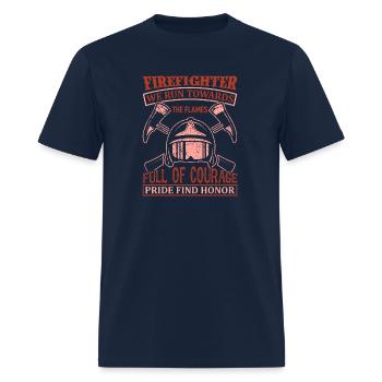 FireFighter Full Of Courage - Men's T-Shirt - navy - Front - Jose (178cm)