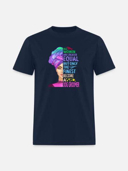 The Finest Become Dog Groomer - Men's T-Shirt - navy