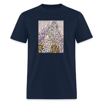 Mosaic, Shuffle, Disorder, Art, Mixture - Men's T-Shirt - navy - Front - Jose (178cm)