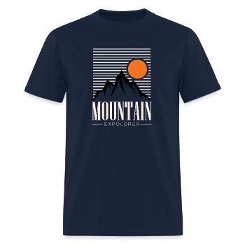 mountain EXPLORER - Men's T-Shirt - navy - Front - Jose (178cm)