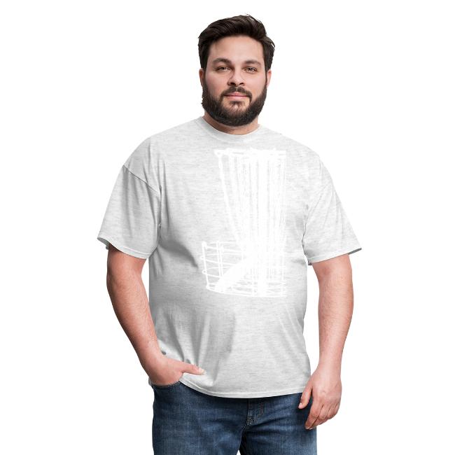 Disc Golf Basket Shirt Distressed White Print