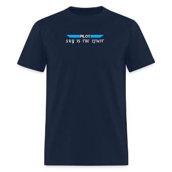 PILOT SKY - Men's T-Shirt - navy - Front - Jose (178cm)