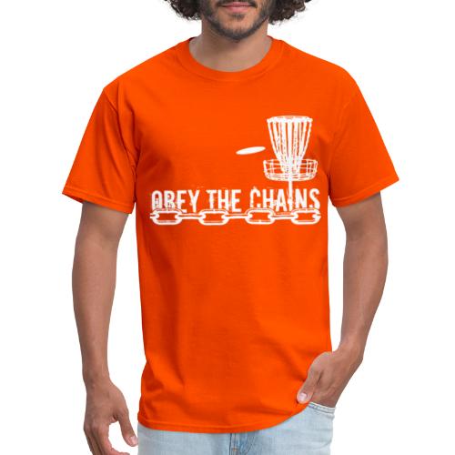 Obey the Chains Disc Golf White - Men's T-Shirt