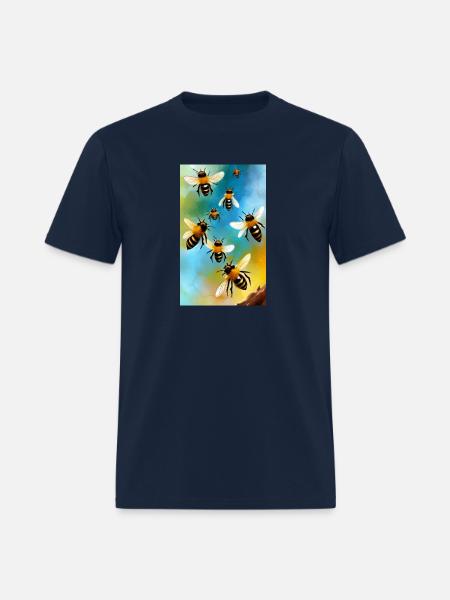 Honey bees - Men's T-Shirt - navy