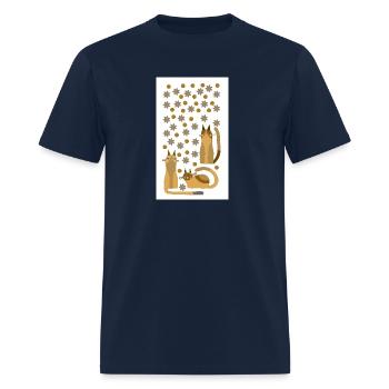CAT ART 003 B - Men's T-Shirt - navy - Front - Jose (178cm)