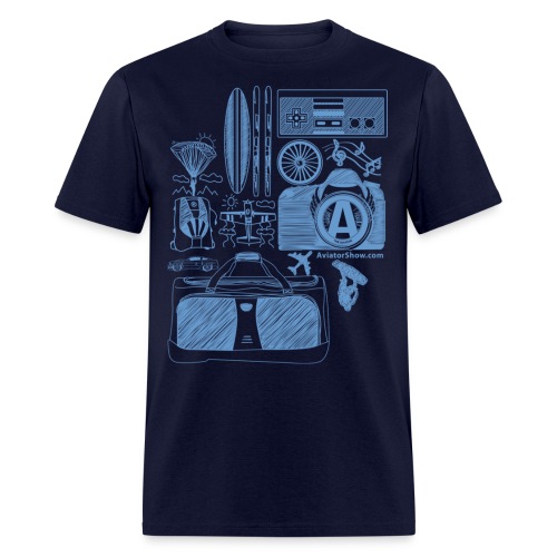 Aviator s World Blue - Men's T-Shirt